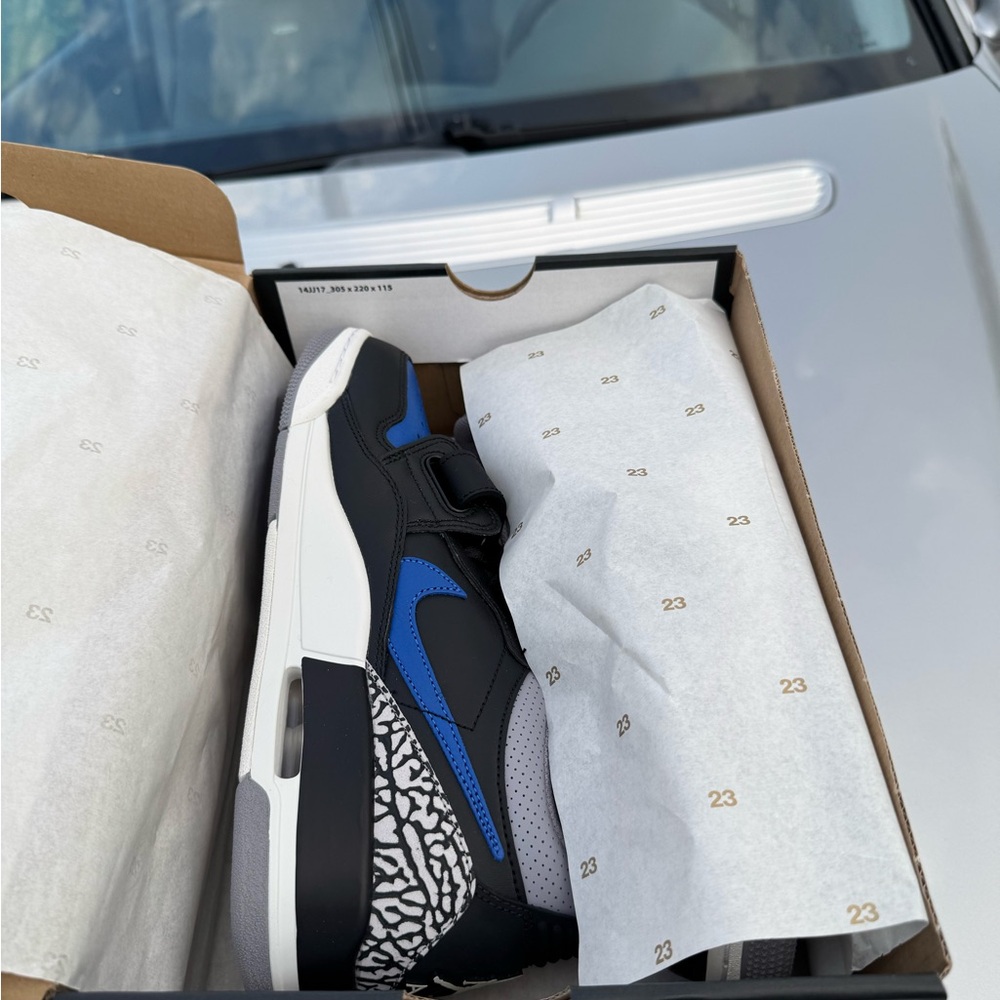 Jordan Legacy 312 Athletic Shoes - Black, Blue, and White